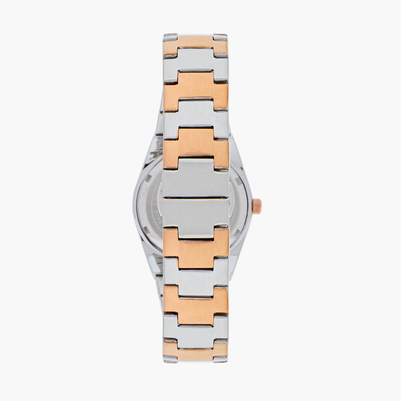 OMAX Women's Analog Wrist Watch - Black and Rose Gold - Image 3